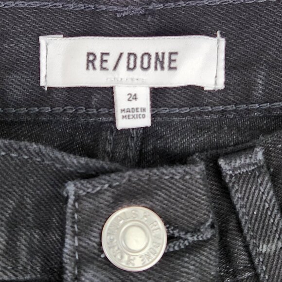 Re/Done Women's Originals 70s Low Rise Bell Bottom Jeans Size 24 Black New - Picture 2 of 12